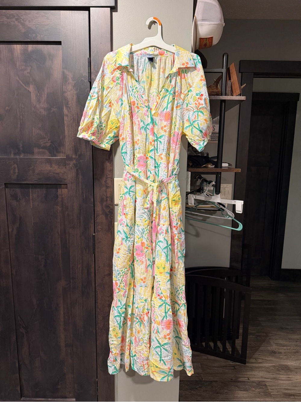 Roller Rabbit x Target Tropical Vacation Short Sleeve Maxi Dress L NWOT